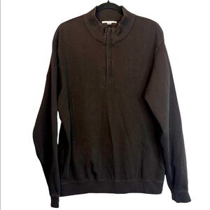 Cutter & Buck 1/4 Zip Mock Neck Supima Cotton Pullover Sweater, L